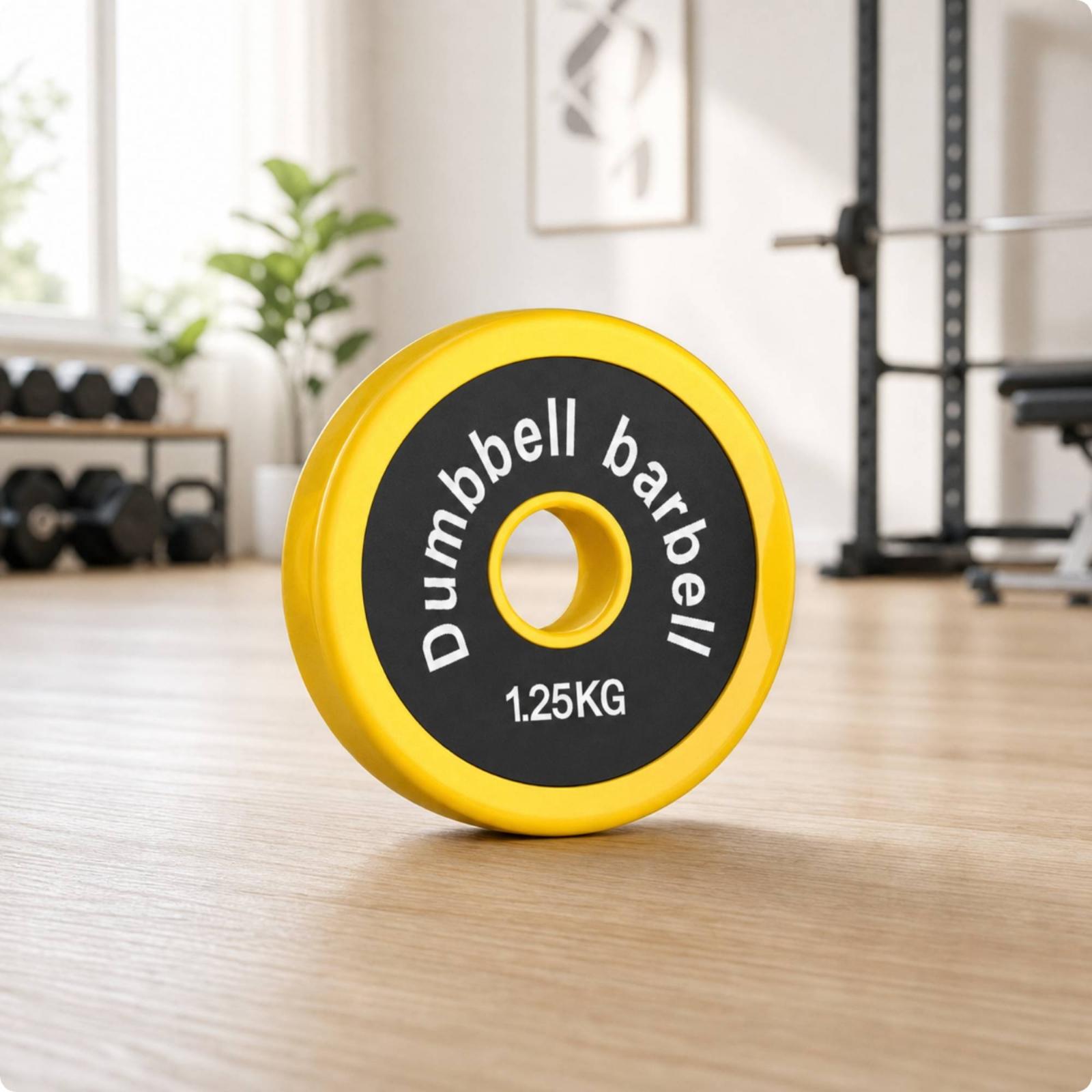 Rubber Weight Plate for Barbel - Heavy Equipment Yellow recension och pris