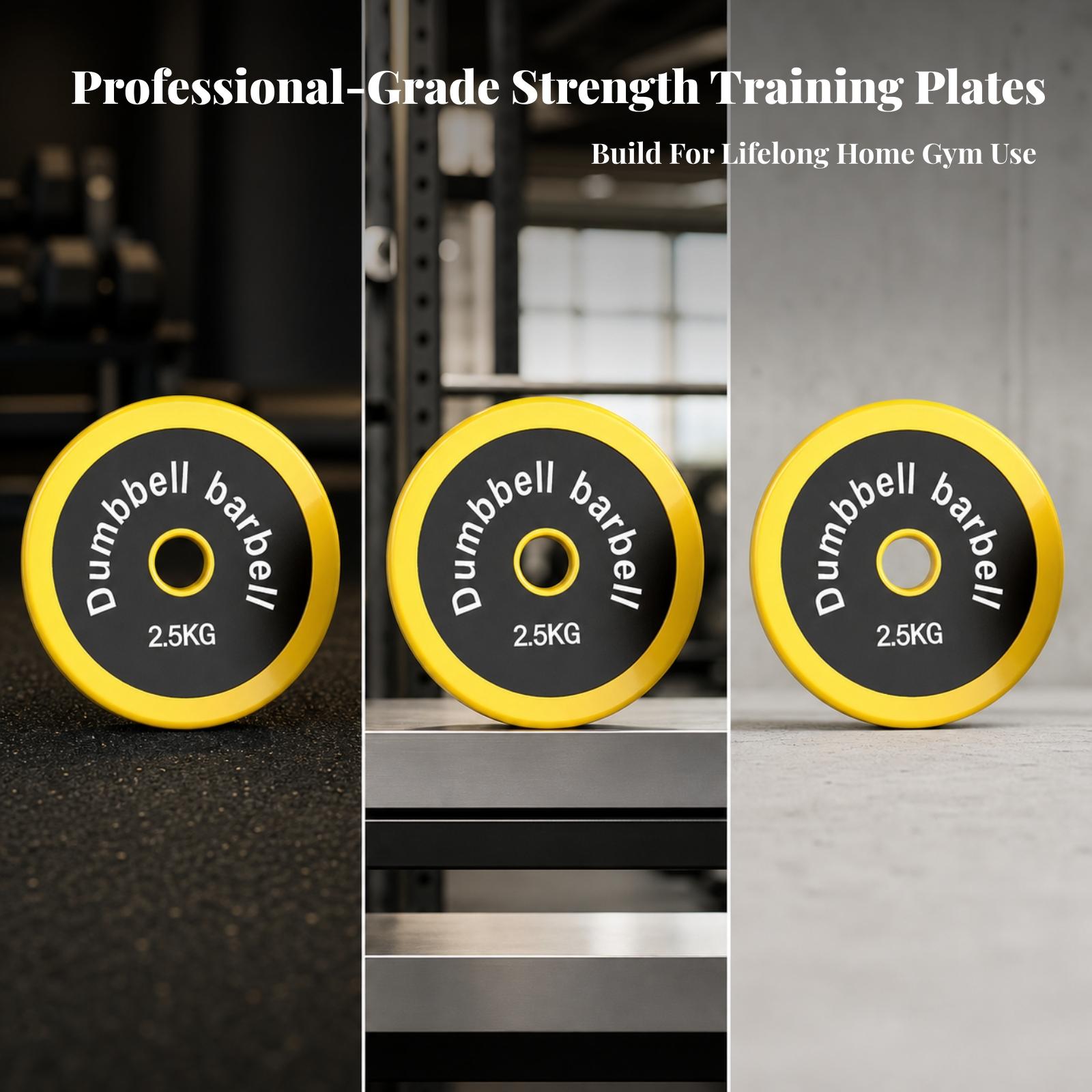 Rubber Weight Plate for Barbel - Heavy Equipment Yellow recension och pris