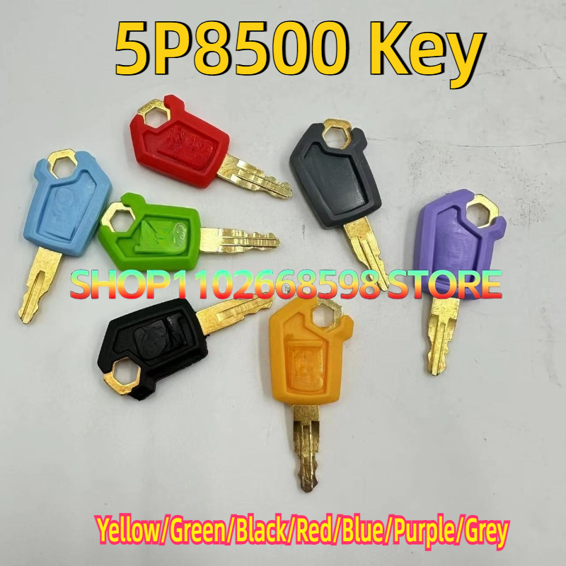 50PCS 5P8500 Keys Yellow/Green - Heavy Equipment Yellow recension och pris