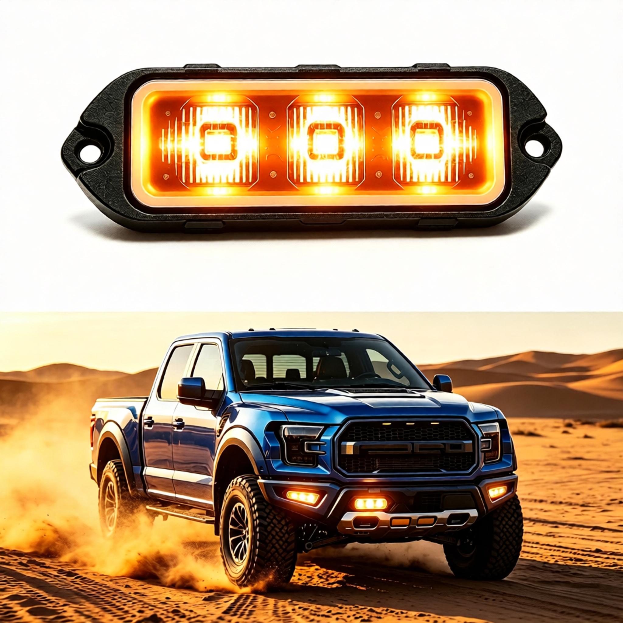 Amber Warning Light Waterproof - Heavy Equipment Yellow recension och pris