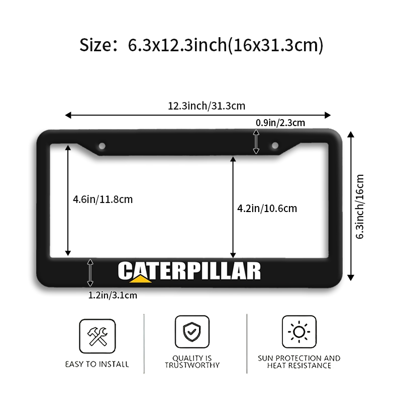 CATERPILLAR Car License Plate  - Heavy Equipment License recension och pris