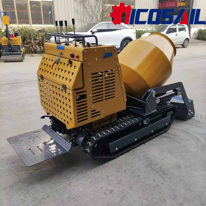 Mini Tracked Mixer Dumper Craw - Concrete Mixer Machine recension och pris