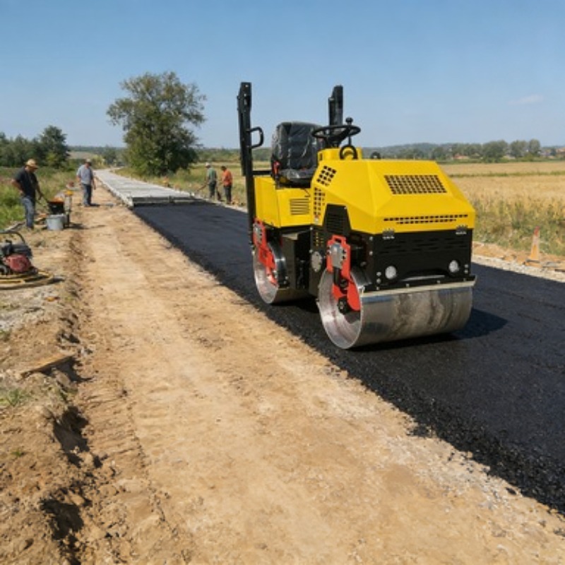 Single Drum Road Roller Vibrat - Heavy Equipment Engine recension och pris