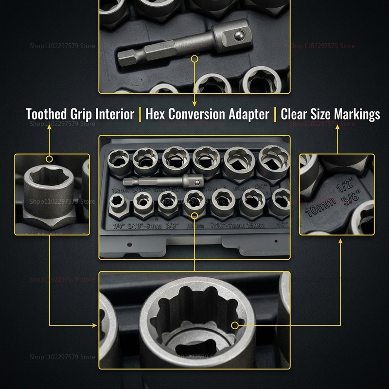 14Pcs Bolt Extractor Set Heavy - Heavy Equipment Repair recension och pris